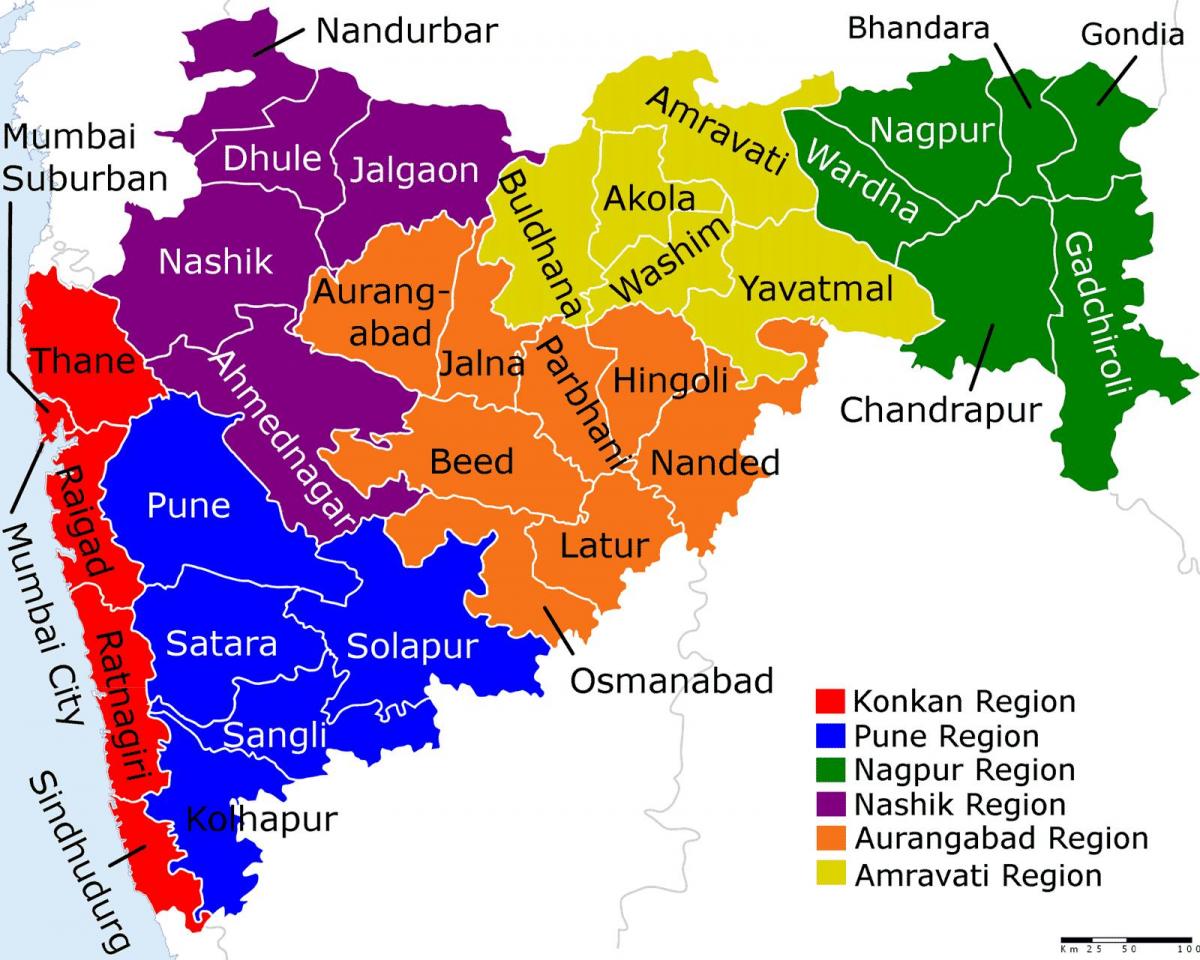 નકશો મહારાષ્ટ્ર, મુંબઇ