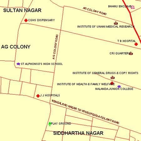 જેજે હોસ્પિટલ મુંબઇ નકશો