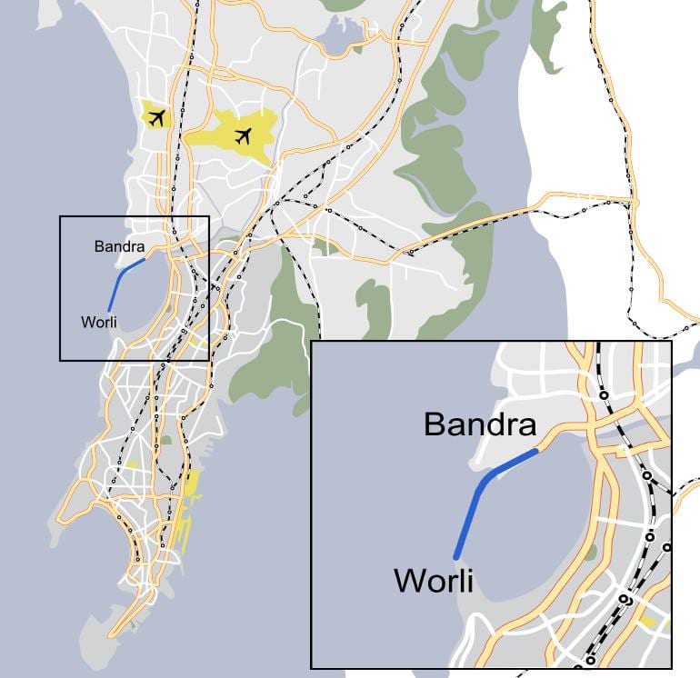 મુંબઇ Worli નકશો