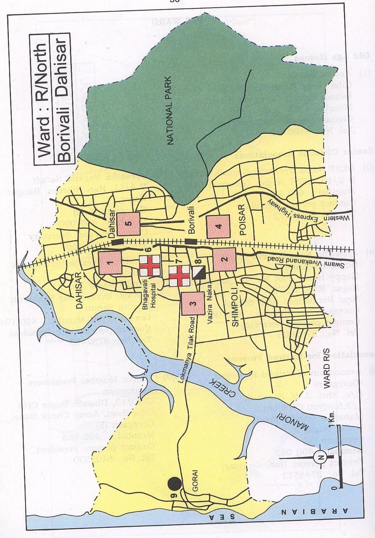 નકશો દહિસર મુંબઇ