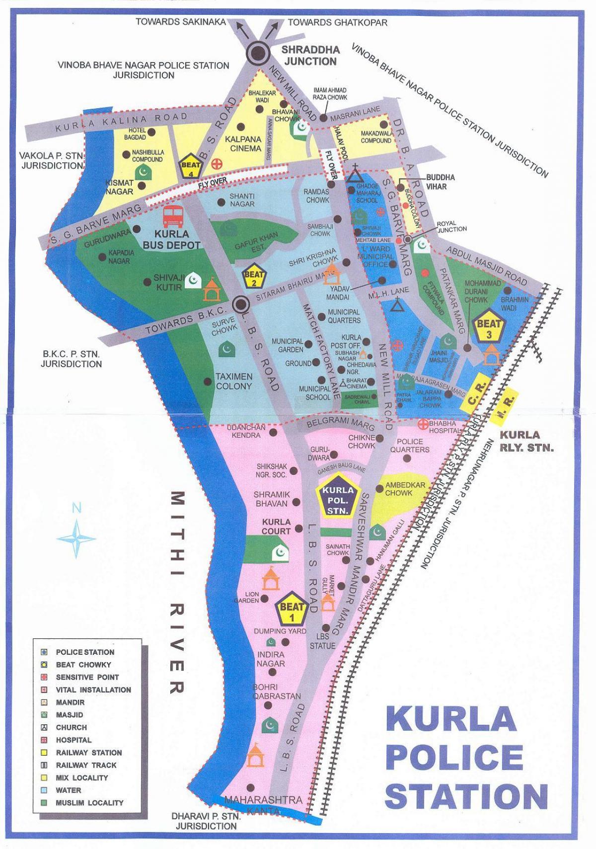 નકશો મુંબઇ Kurla