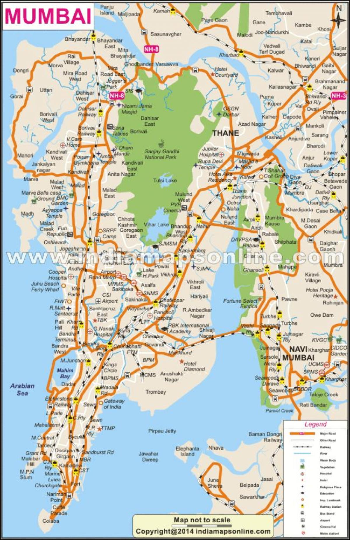 નકશો મુંબઇ સ્થાનિક