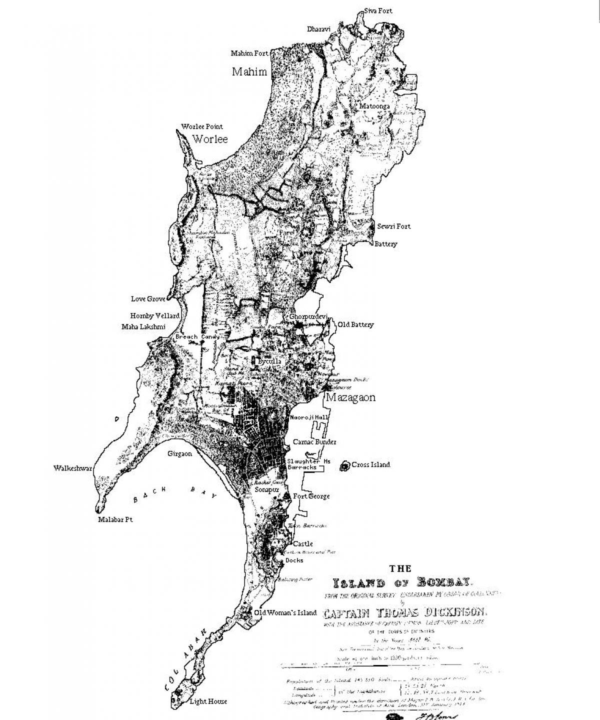 નકશો મુંબઇ ટાપુ
