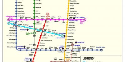 મુંબઇ મેટ્રો સ્ટેશન નકશો